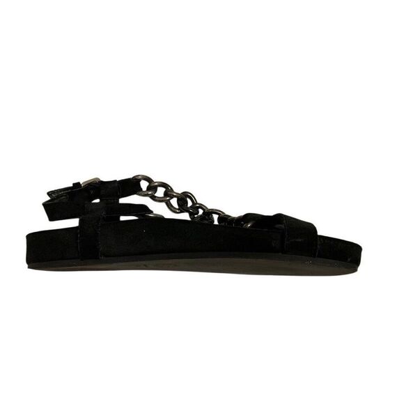 Bimba y Lola Suede Chain Fisherman Sandals, Size 37. (6.5/7 US) Black Spain. - Picture 4 of 16